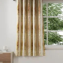 DDecor Abstract Beige Polyester 5 ft Window Curtain-picture-48