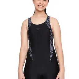 Speedo Kids Hyperboom Splice Black & Grey Logo Legsuit-image-88