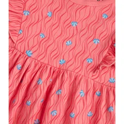 gj baby GJ babyPink Printed Dress with Bloomers image 3