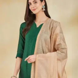 Fabindia Beige Woven Dupatta image 4