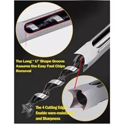 YADAV Square Hole Drill Bit 7/16 inch x 210 mm Mortising Chisel Cutter for Wood image 2