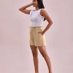 go colors! Go Colors Khaki Solid Shorts image 3