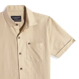 Charchit Boys Khaki Cotton Shirt image 3