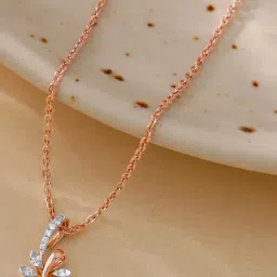 GIVA Lab Grown Diamond 18k (750) Gold Pendant for Women-picture-44