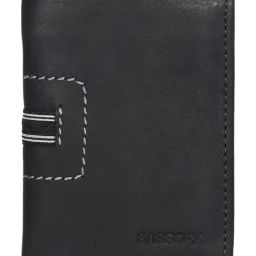 SASSORA Izan Black & Grey Small Leather Bi-Fold Notecase for Men-picture-35