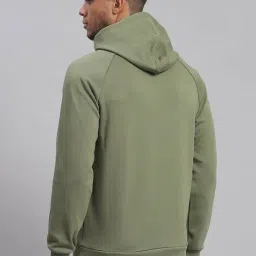 Rock.it Olive Regular Fit Printed Hooded Sweatshirt image 2