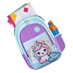 Skybags Blue & Purple Spring Summer Printed Backpack image 2