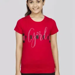 3PIN Girls Red Cotton Solid T-Shirts-picture-11