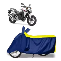 Auto Pearl Bike Cover for Honda CB 400 (Yellow & Blue)-picture-36