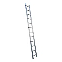 AGUERRI 12 Steps Aluminium Ladder Silver Lightweight High Strength Wall Support 12 ft. (366 cm) Height Single Section for Indoor & Outdoor Use-picture-10