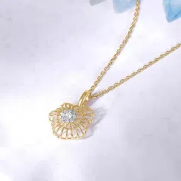 Mia by Tanishq Diamond 14k (585) Yellow Gold Pendant for Women image 2