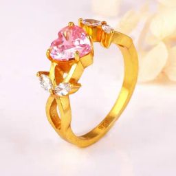 GIVA Love All Around 92.5 Sterling Silver Purple Heart Stone Studded Adjustable Ring-picture-24