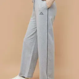 Kappa Light Grey Cotton Regular Fit Trackpants image 3