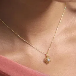 Mia by Tanishq Diamond 14k (585) Yellow Gold Pendant for Women-picture-20