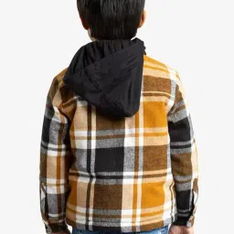 Ed-a-Mamma Brown Cotton Regular Checks Jacket image 2