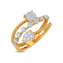 Kisna Diamond & Gold Jewellery Tavika 14k (585) Diamond & Gold Ring For Women-picture-27