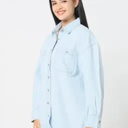 R&B Light Blue Denim Shirt image 3