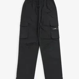 Y&F Kids by Westside Black Cargo-Style Mid-Rise Cotton-Blend Pants-picture-47