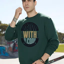 R.Code by The Roadster Life Co. Men Printed Sweatshirt-picture-25