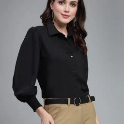 Style Quotient Black Regular Fit Formal Shirt-picture-2