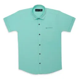 Cavio Kids Sea Green Solid Shirt-image-48