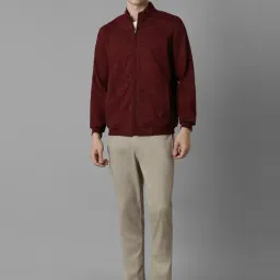 Louis Philippe Maroon Cotton Regular Fit Printed Sweatshirt image 5