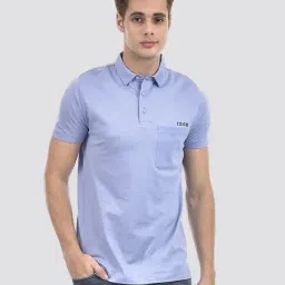 IZOD Purple Cotton Slim Fit Polo T-Shirt-picture-18