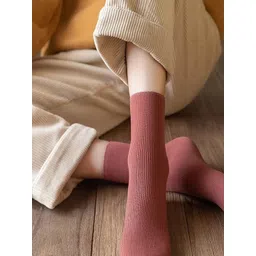 FIMS Women Pack Of 4 Striped Calf LengthAssorted Socks image 2