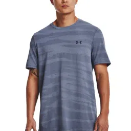 Under Armour Purple Muscle Fit Printed Sports T-Shirt-image-59