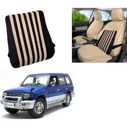 Auto Pearl Beige & Brown Wooden Bead Car Seating Pad for Ford Figo image 2