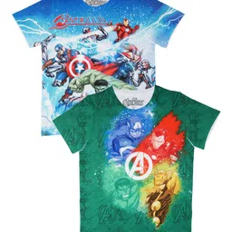 Marvel by Wear Your Mind Boys Pack of 2 Printed T-shirts-picture-58