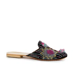 The Desi Dulhan Women's Black Mule Shoes-image-70