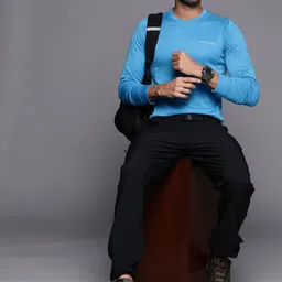 Columbia Men Blue Park View Crew Sweatshirt image 2