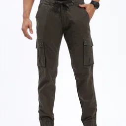 SHOWOFFFF Men Comfort Slim Fit Low-Rise Trousers-image-65