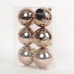 Hamster London Holy 8Cm Gold Christmas Ball (Pack of 6) image 2