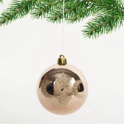 Hamster London Holy 8Cm Gold Christmas Ball (Pack of 6) image 3