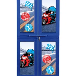 cello wimplast CELLO NOVELTY BIG RACER PLASTIC CUPBOARD WITH 3 SHELVES  BLUE-picture-25