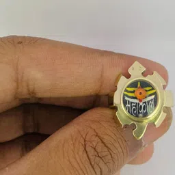 R G MART Unisex Gold-Plated Brass Finger Ring image 4