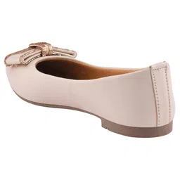 Shoetopia Bow Designed Ballerinas - Cream image 3