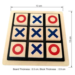 Gyanotoy Wooden Tic Tac Toe Game - Multicolor image 3