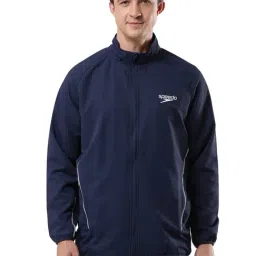Speedo Navy Regular Fit Sports Jacket-image-9