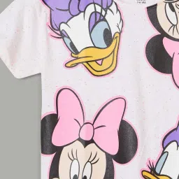 Fame Forever by Lifestyle Kids Pink & White Cotton Printed T-Shirt image 3