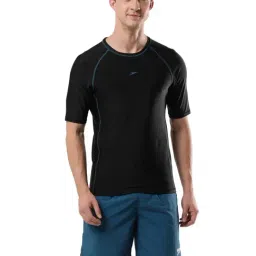 Speedo Black Regular Fit Sports T-Shirt-picture-32