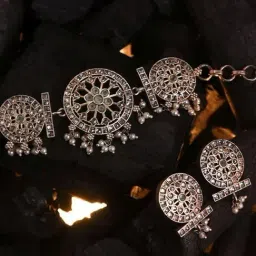 Jaypore Silver Necklace & Earring Set image 2