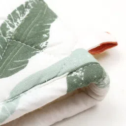 House This Rasaal Yellow Cotton Floral Gloves - Set of 2 image 3