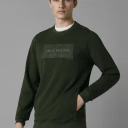 Louis Philippe Green Regular Fit Printed Sweatshirt image 3