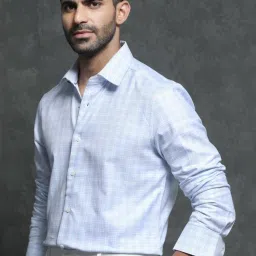 Rare Rabbit Blue Regular Fit Checks Shirt image 3