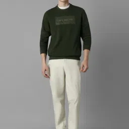 Louis Philippe Green Regular Fit Printed Sweatshirt image 5