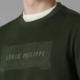 Louis Philippe Green Regular Fit Printed Sweatshirt image 4