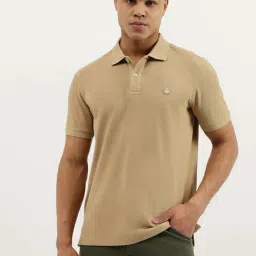 United Colors Of Benetton Beige Cotton Relaxed Fit Polo T-Shirt-image-49
